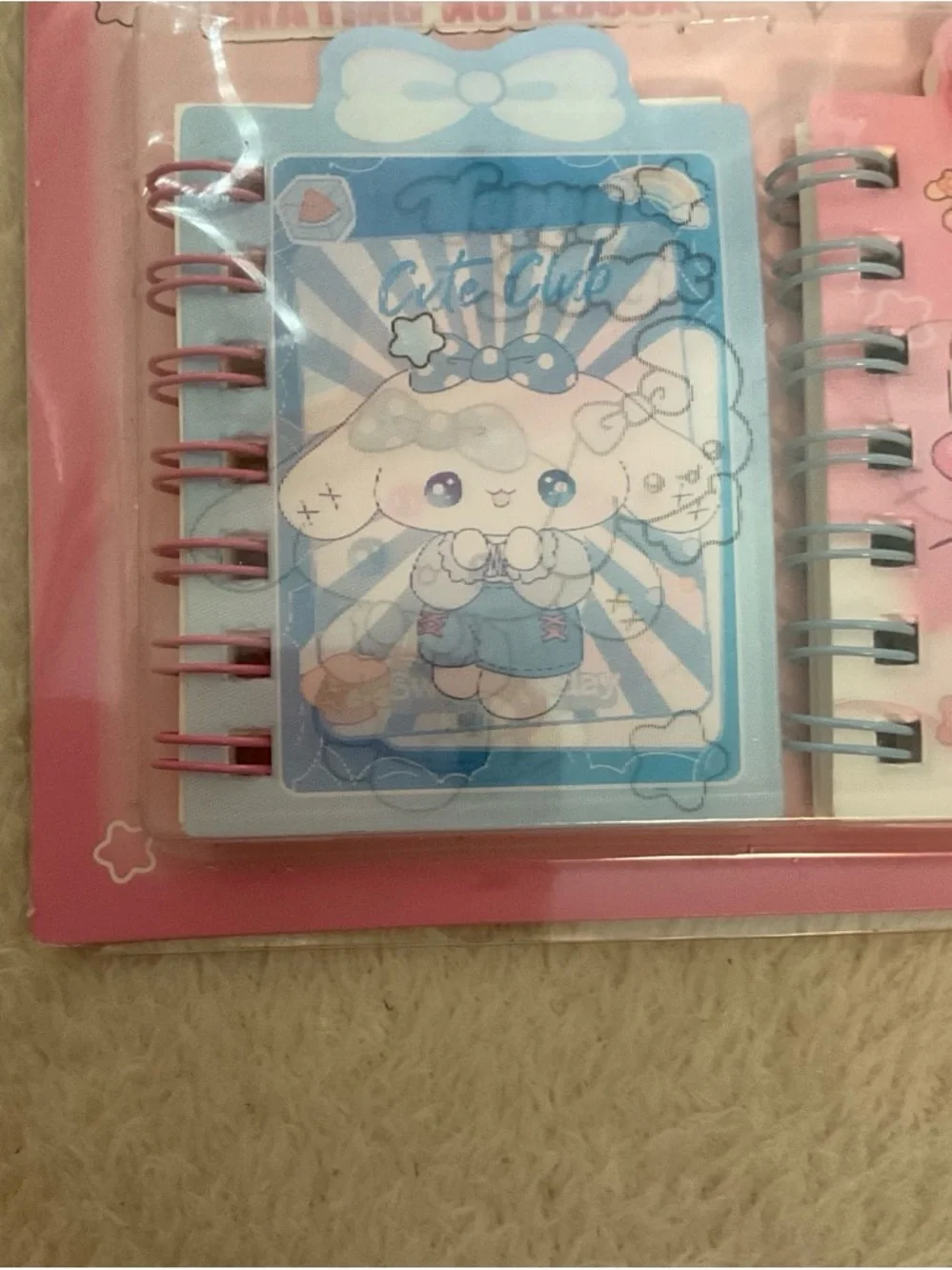 Happy Magic Kids 3D Spiral Notebooks - Pink & Blue